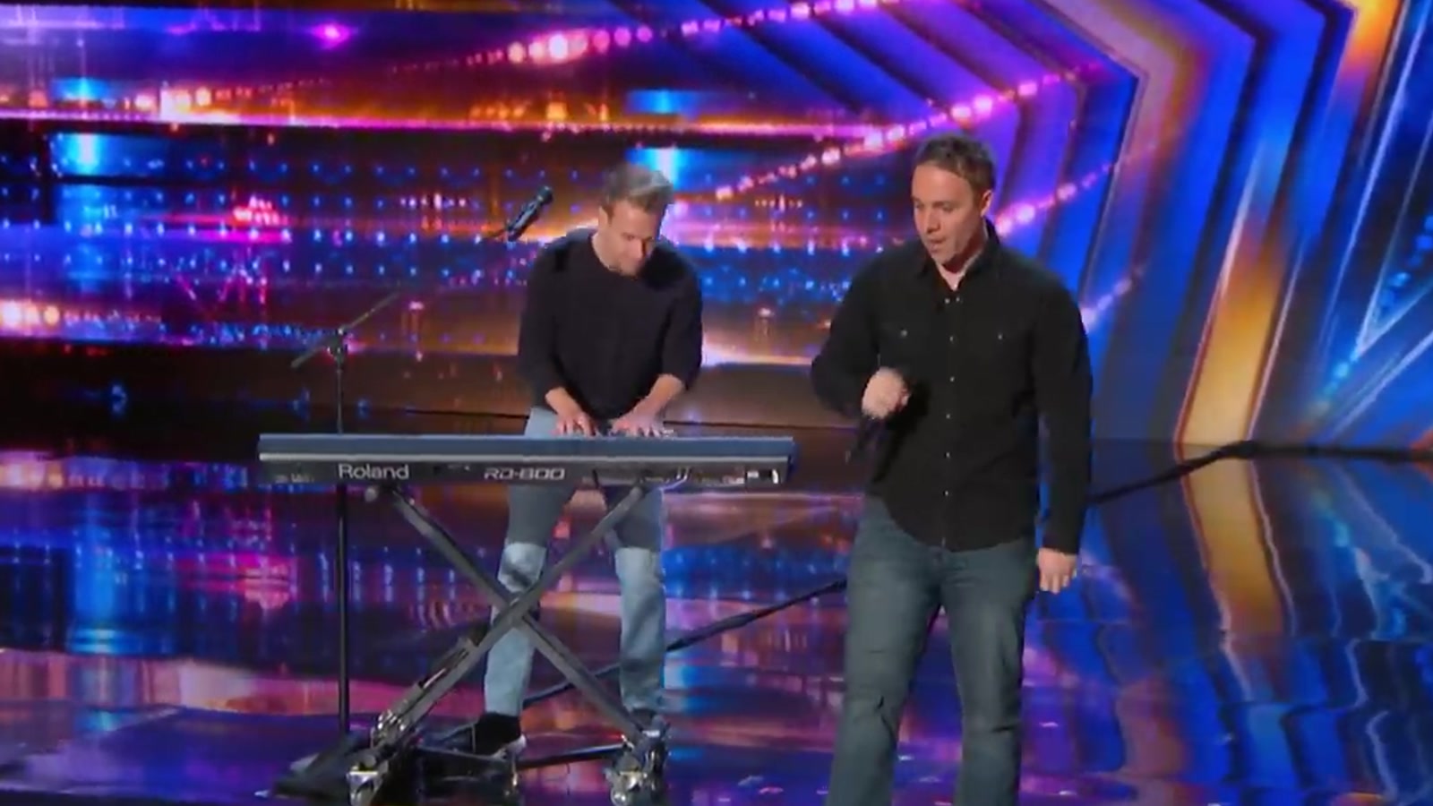 Gabriel and Nate Brown performing on America's Got Talent