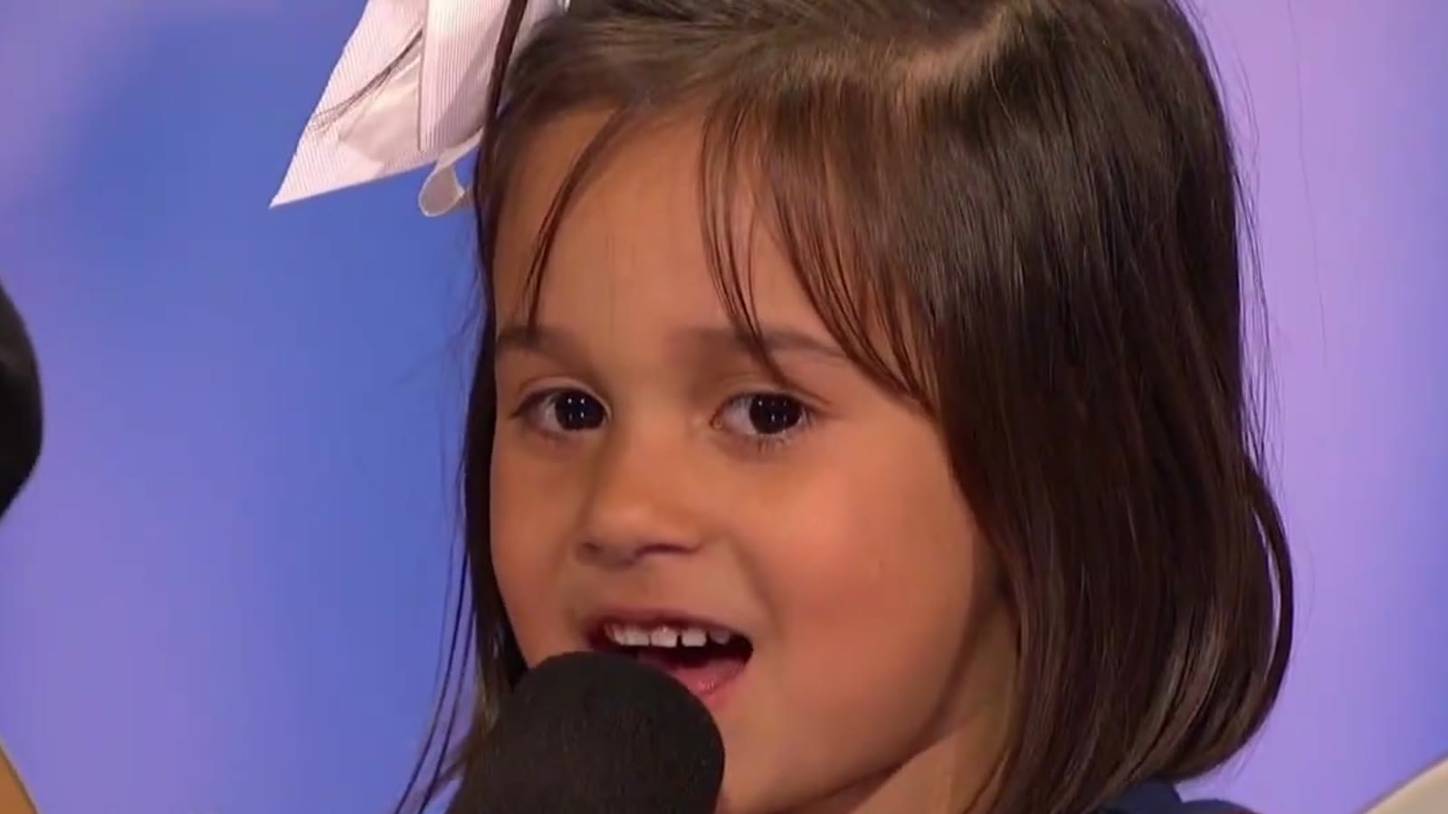 Alexa Narvaez singing with her dad on America's Got Talent